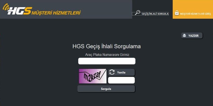 HGS Ceza Sorgulama