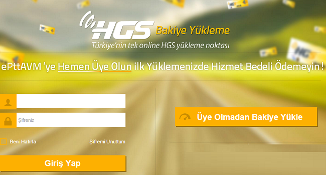 HGS Bakiye Yükleme